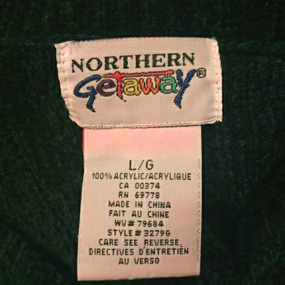 Vintage Northern Getaway Green Knitted Sweater - Picture 7 of 7